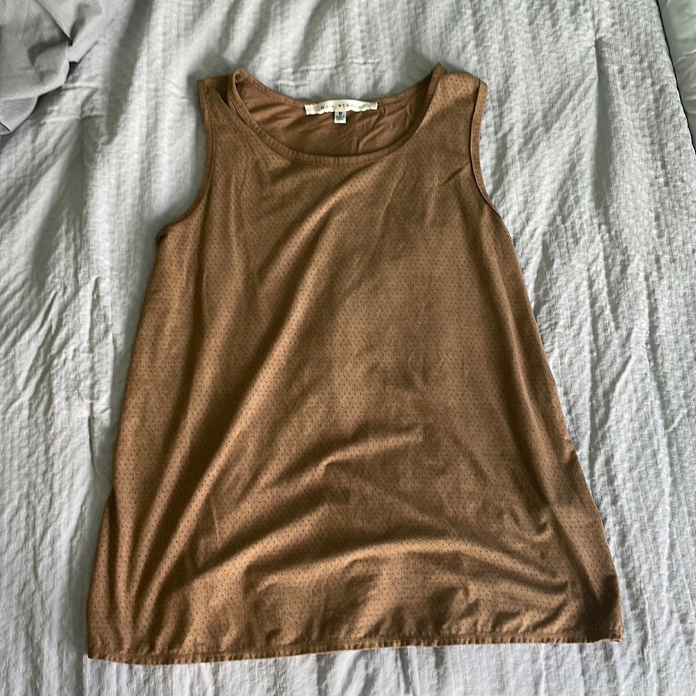 Faux Suede Sleeveless Top - Size M